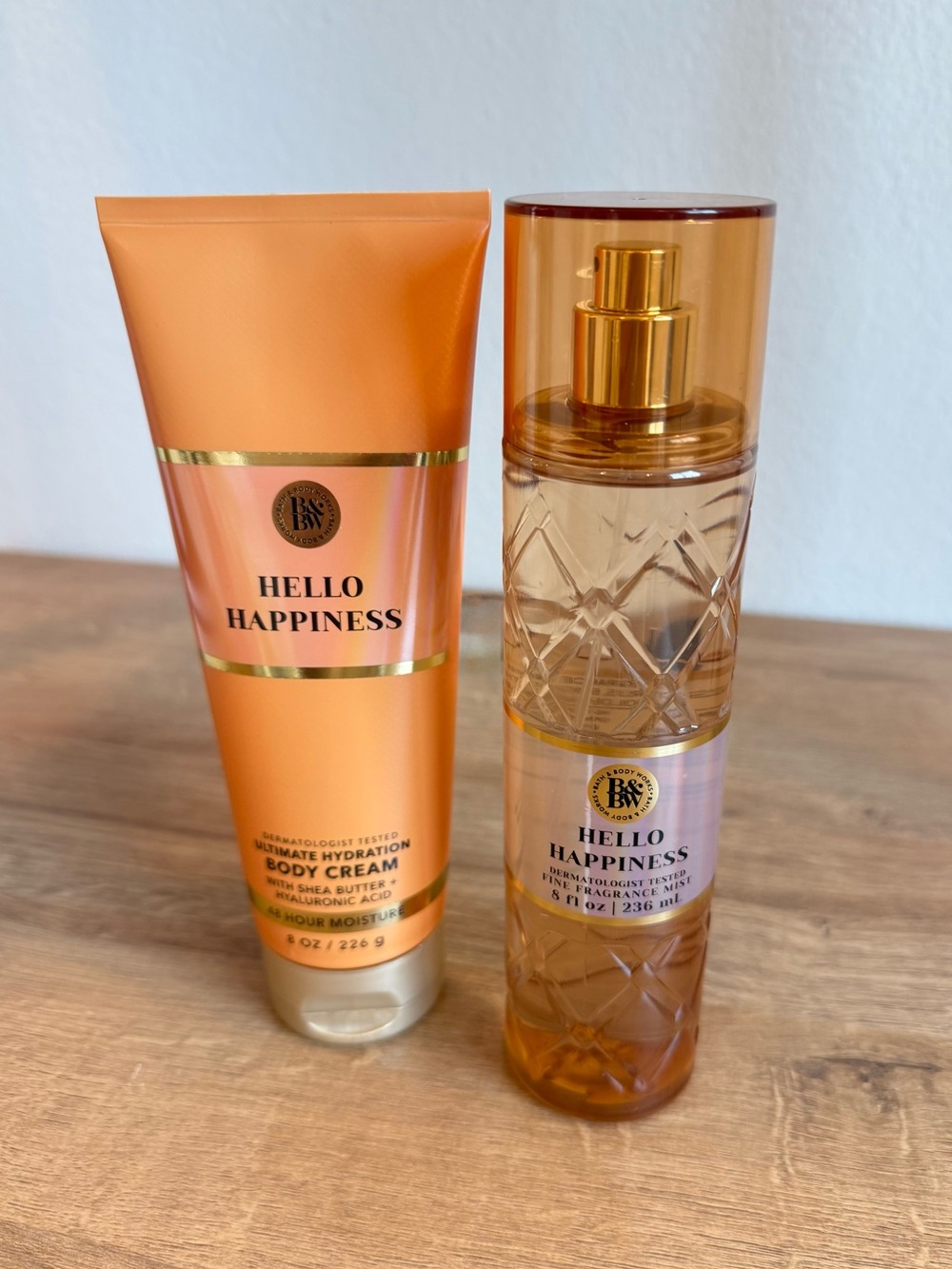 BBW Hello Happiness Fine Fragrance Mist & Body Cream - Discontinued scent